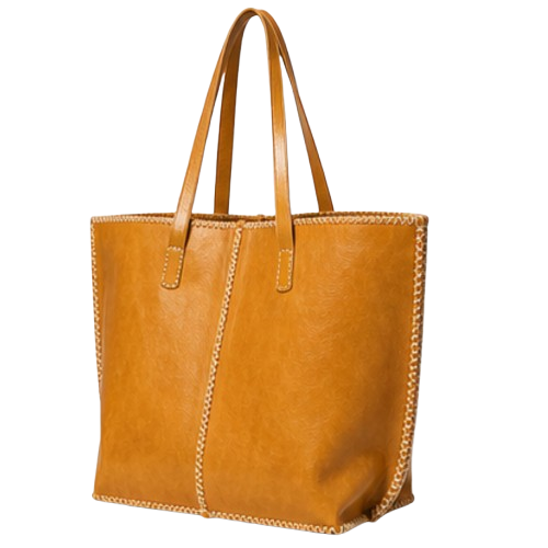 Sac Marrakech en cuir orange FAYROS