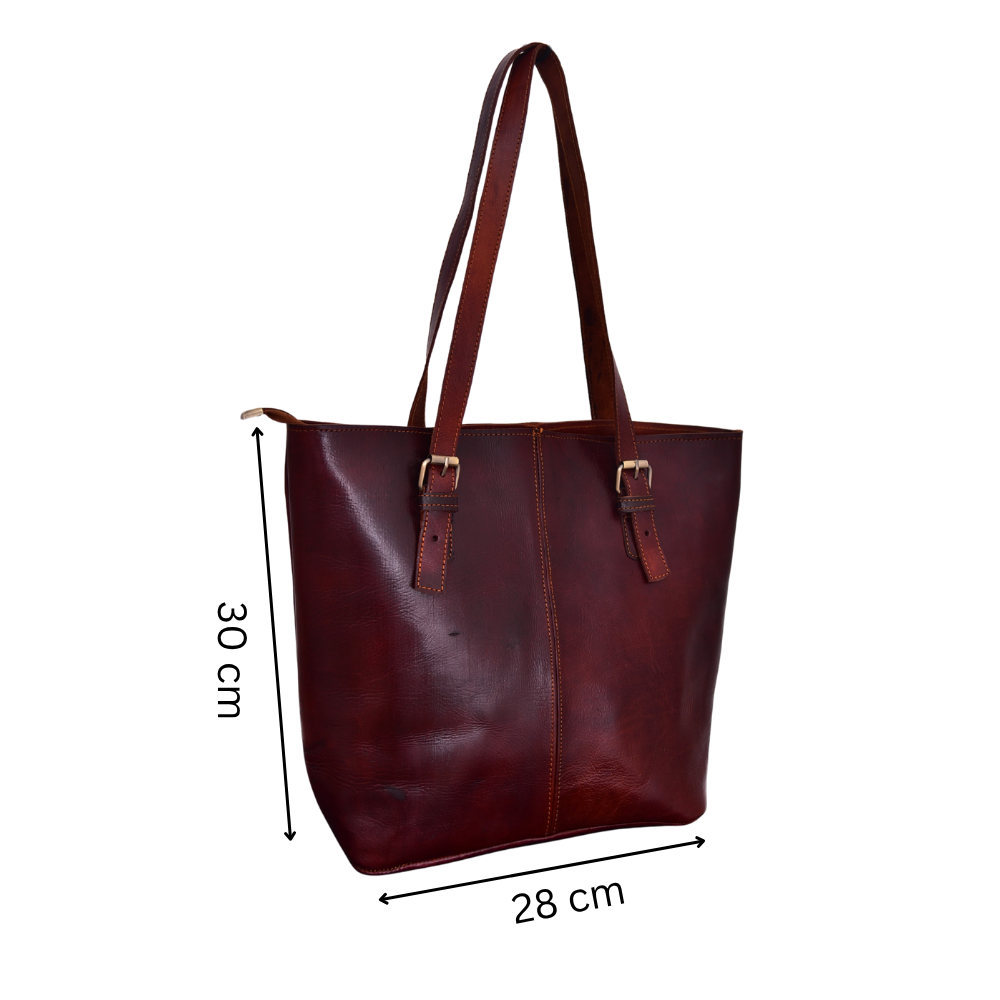 Sac Marrakech en cuir marron FAYROS